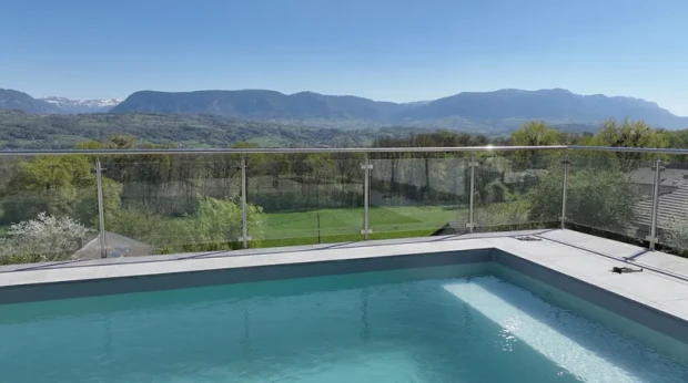 Balustrade inox avec verre sur mesure